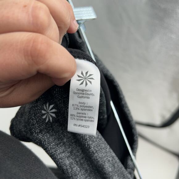 Athleta Gray Black Herringbone Metro Drifter High Rise Leggings Size XS - Picture 6 of 6